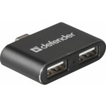 DEFENDER ADAPTER HUB TYPE C 3.1 to 2 USB 2.0 - (83207)