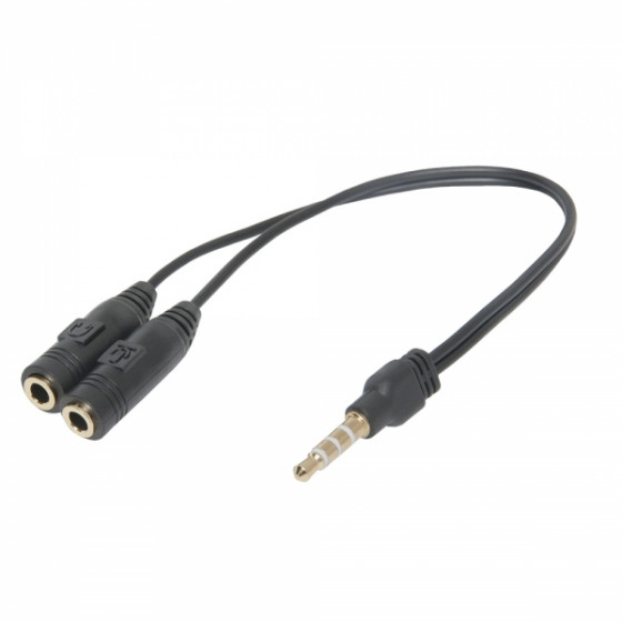 DEFENDER ADAPTER JACK 3.5 JACK to 2X 3.5 JACK 0.15m - (63012)
