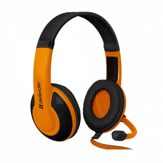 DEFENDER G-120 WARHEAD WIRED HEADSET 2m black orange - (64099)