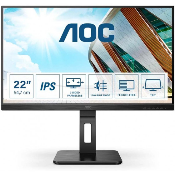 AOC FHD Business Monitor 22 with Speakers - (22P2DU)