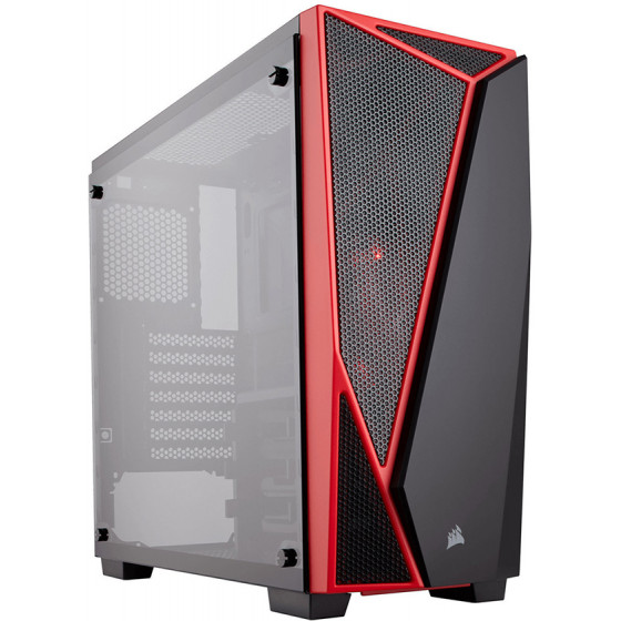 Corsair Carbide SPEC-04 Tempered Glass Mid-Tower Gaming Case Black Red - (CC-9011117-WW)