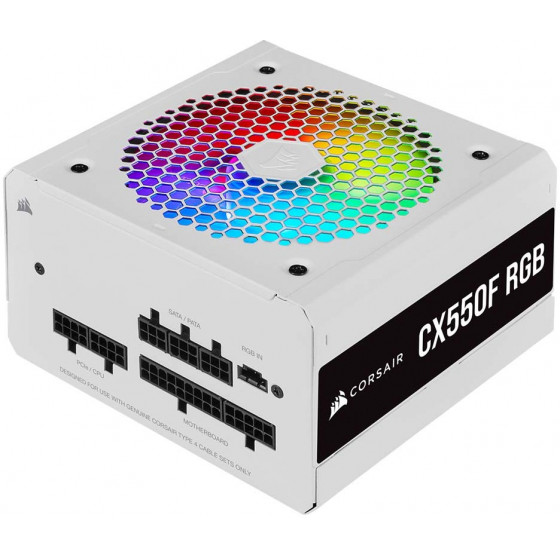 Corsair ����������� CX550F RGB 550 Watt 80 Plus Bronze Fully Modular White RGB - (CP-9020225-EU)