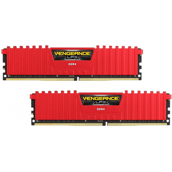 Corsair RAM Vengeance LPX DDR4 3000MHz 16GB Kit 2 x 8GB Red - (CMK16GX4M2B3000C15R)
