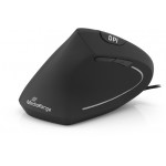 MediaRange Corded ergonomic 6-button optical mouse for left-handers Black Wired - (MROS231)