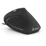 MediaRange Corded ergonomic 6-button optical mouse for right-handers Black Wired - (MROS230)