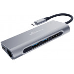 MediaRange ������� USB Type-C 7-in-1 multiport adapter silver - (MRCS510)