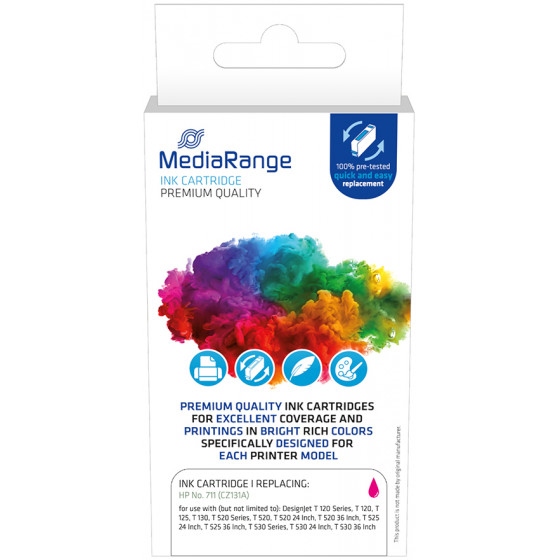 MEDIARANGE Inkjet ������� ��� ��������� HP Magenta No.711 CZ131A - (MRHP711M)