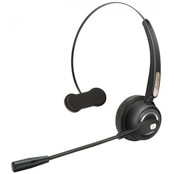 MediaRange Wireless mono headset with microphone 180mAh battery black - (MROS305)