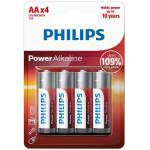 PHILIPS Power ��������� ��������� LR6P4B/10 AA LR6 1.5V 4��� - (LR6P4B-10)