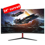 ARMAGGEDDON PIXXEL+ PROFFESIONAL GAMING CURVED MONITOR PC24HD PRO SUPER BLACK - (PC24HDSB)