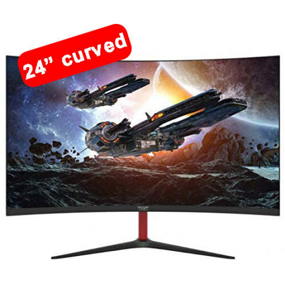 ARMAGGEDDON PIXXEL+ PROFFESIONAL GAMING CURVED MONITOR PC24HD PRO SUPER BLACK - (PC24HDSB)