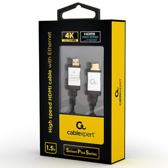 CABLEXPERT 4K HIGH SPEED HDMI CABLE WITH ETHERNET SELECT PLUS SERIES 1.5M - (CCB-HDMIL-1.5M)