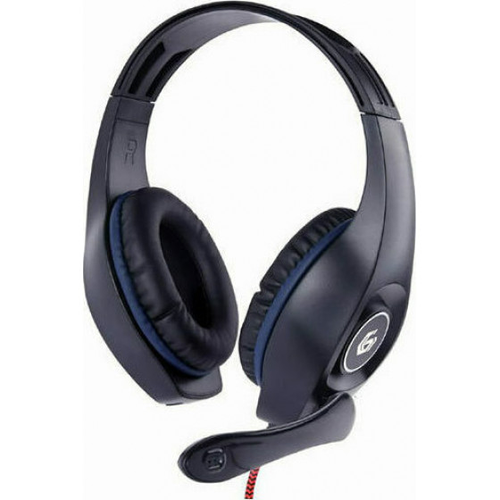 GEMBIRD GAMING HEADSET WITH VOLUME CONTROL PC/PS4 BLUE-BLACK - (GHS-05-B)