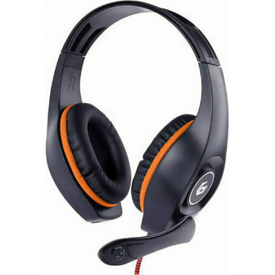 GEMBIRD GAMING HEADSET WITH VOLUME CONTROL PC/PS4 ORANGE-BLACK - (GHS-05-O)