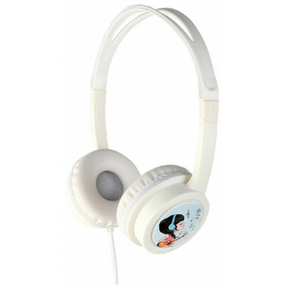 GEMBIRD KIDS HEADPHONES WITH VOLUME LIMITER WHITE - (MHP-JR-W)