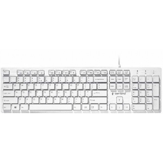 GEMBIRD MULTIMEDIA CHOCOLATE KEYBOARD USB US LAYOUT WHITE - (KB-MCH-03-W)