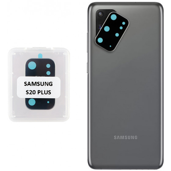 VOLTE-TEL CAMERA GLASS COVER SAMSUNG S20 PLUS G985 9H 0.30MM TITANIUM WITH FRAME GREY - (5205308275494)