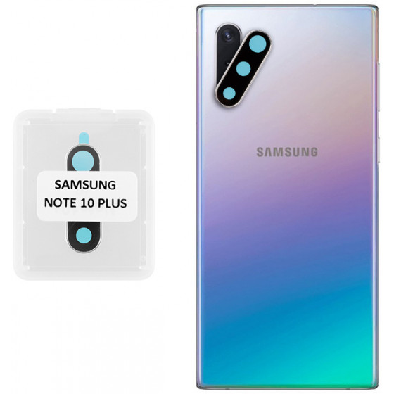 VOLTE-TEL CAMERA GLASS COVER SAMSUNG NOTE 10 PLUS N975 9H 0.30MM TITANIUM WITH FRAME SILVER - (5205308275364)