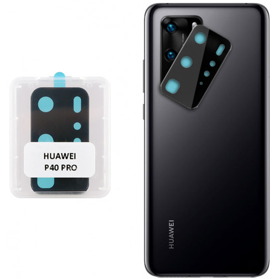 VOLTE-TEL CAMERA GLASS COVER HUAWEI P40 PRO 9H 0.30MM TITANIUM WITH FRAME BLACK - (5205308275302)