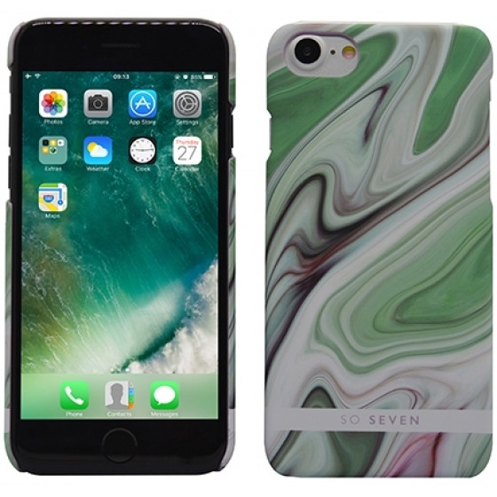 SO SEVEN CARRARE MARBLEIPHONE 7 / 8 / SE 2020 green backcover - (SVNCSCARRA2IP7)