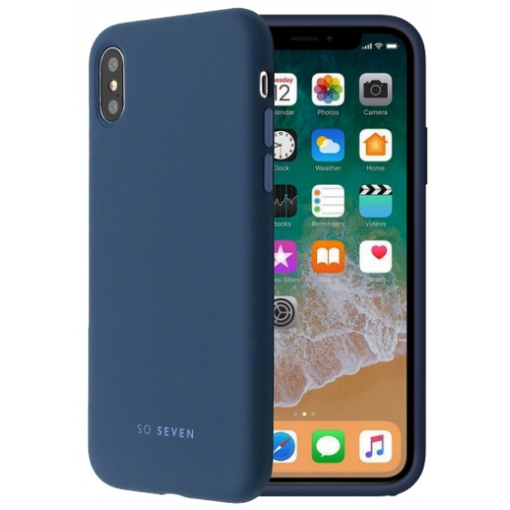 SO SEVEN SMOOTHIE IPHONE X XS navy blue backcover - (SSBKC0201)