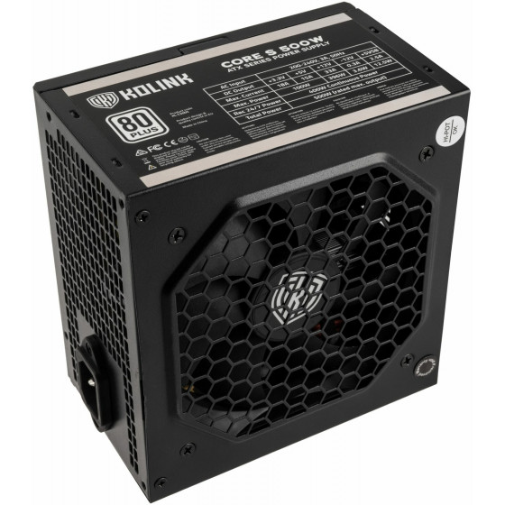 Kolink Core S Series 80 PLUS PSU 500 Watt Power Supply with Cable - (NEKL-041)