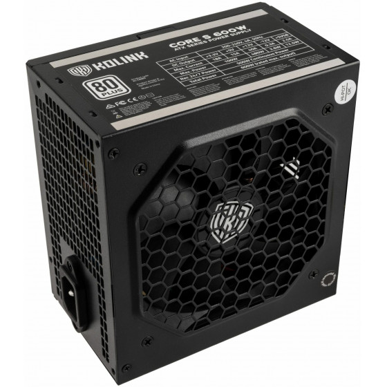Kolink Core S Series 80 PLUS PSU 600 Watt Power Supply with Cable - (NEKL-042)