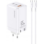 USAMS ��������� ������ GaN �� ������� 3xUSB 65W ����� - (MTXLOGTC02)