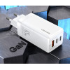 USAMS ��������� ������ GaN �� ������� 3xUSB 65W ����� - (MTXLOGTC02)