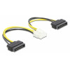 DELOCK ������� EPS 8pin �� 2x SATA 15pin 15cm - (83020)