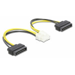 DELOCK ������� EPS 8pin �� 2x SATA 15pin 15cm - (83020)