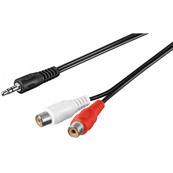 GOOBAY ���������� 3.5mm �������� �� 2x ������ RCA 1.5m ����� - (50116)