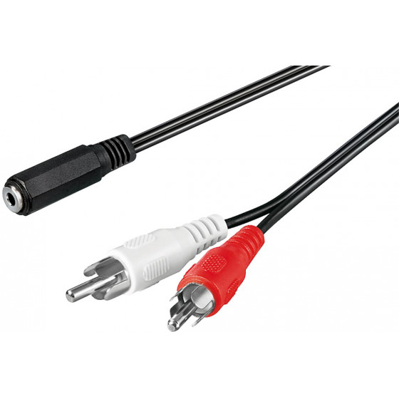 GOOBAY ���������� 3.5mm ������ �� 2x RCA �������� 1.4m ����� - (50442)