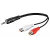 GOOBAY ���������� 3.5mm male �� 2x RCA female 0.2m ����� - (50600)