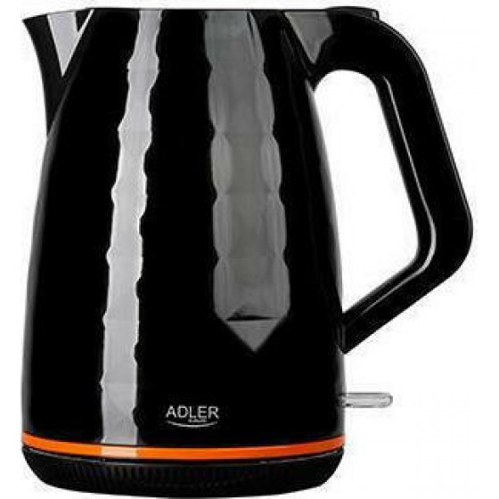 ADLER BLACK PLASTIC KETTLE 1.7L - (AD1277B)