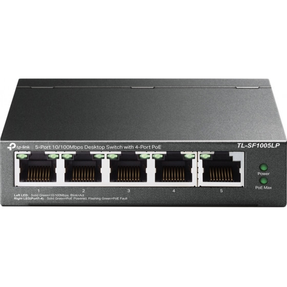 TP-LINK 5-Port 10/100Mbps POE - (TL-SF1005LP v1)