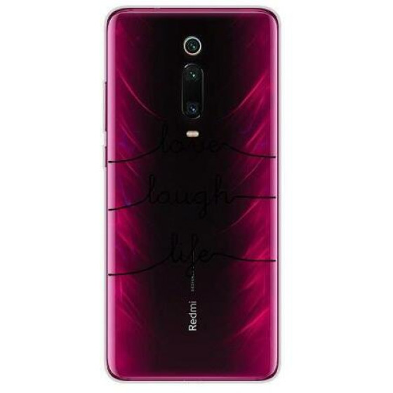 INOS ���� TPU Xiaomi Mi 9T/ Mi 9T Pro Art Theme Love-Laugh-Life - (5205598125608)