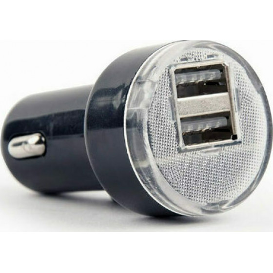 ENERGENIE 2-PORT USB CAR CHARGER 2.1 A BLACK - (EG-U2C2A-CAR-02)