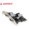 GEMBIRD 2 SERIAL PORT PCI-EXPRESS ADD-ON CARD WITH EXTRA LOW PROFILE BRACKET - (SPC-22)