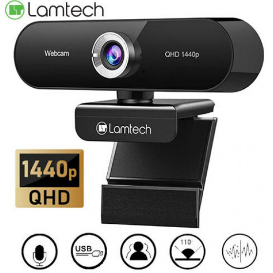 LAMTECH QHD PC USB WEBCAM 1440P - (LAM021776)