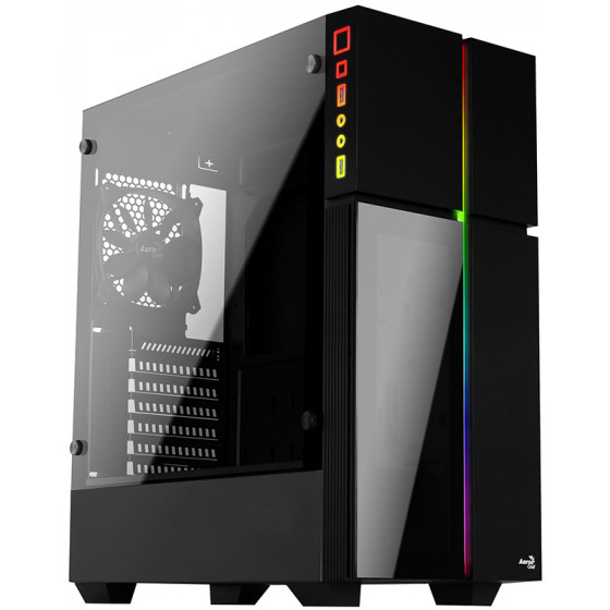 Aerocool Playa RGB Tempered Glass Black - (AEROPGSPLAYARGB-TG)