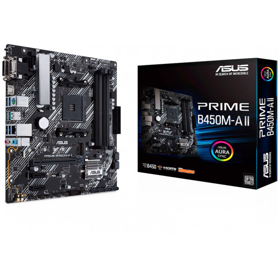 ASUS PRIME B450M-A II AM4 micro ATX motherboard - (90MB15Z0-M0EAY0)