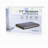 GEMBIRD USB 3.1 2.5 ENCLOSURE TYPE-C PORT GREY - (EE2-U3S-6-GR)