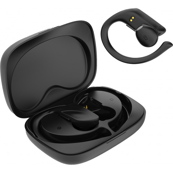 LAMTECH BLUETOOTH 5.0 SPORT TWS EARPHONES WITH CHARGING DOCK BLACK - (LAM021820)