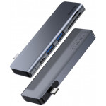 BASEUS USB Type-C hub 2x USB 3.0 Type-C SD/Micro SD ���� - (CAHUB-K0G)
