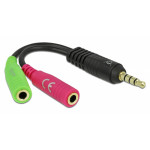 DELOCK ���������� 3.5mm �� 2x 3.5mm OMTP 10cm ������ - (65344)