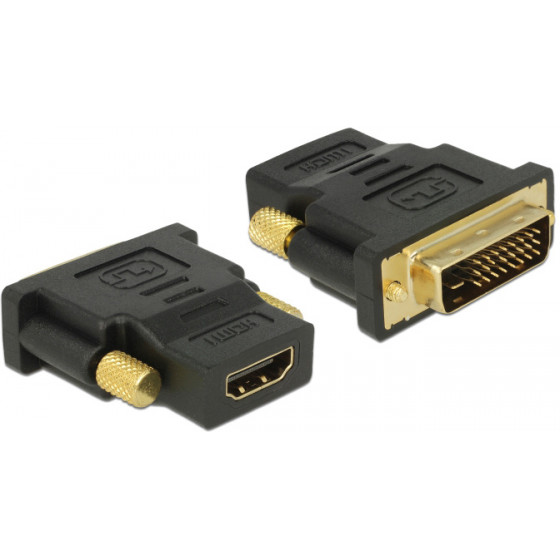 DELOCK ���������� DVI 24+1 �� HDMI 4K gold-plated ������ - (65466)