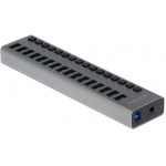 DELOCK hub 16x USB �� ��������� USB 3.0 5Gbps 7.5A LED ���� - (63978)