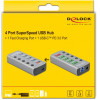 DELOCK hub 5x USB + 1x Type-C PD �� ��������� 5Gbps 2.4A ���� - (63263)