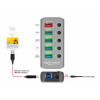 DELOCK hub 5x USB �� ��������� USB 3.2 Gen 1 5Gbps 2.4A ���� - (63262)